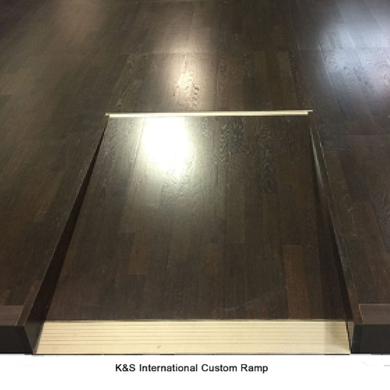K&S International Flooring, Custom Ramp Sierra Raised Hardwood Portable Floor