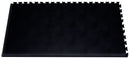 Textured Interlocking Tile Floor Black Leather