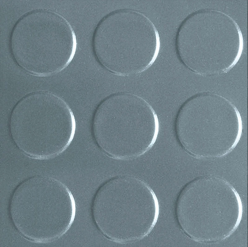 K&S International Flooring, Rollable Vinyl Flooring Coin Pattern Slate Gray