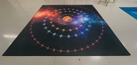 Printed Carpet Solar System Rollable Trade Show Flooring  