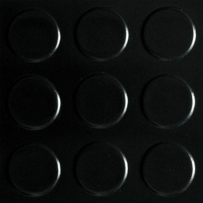 K&S International Flooring, Textured Rollable Vinyl Flooring Black Coin Pattern