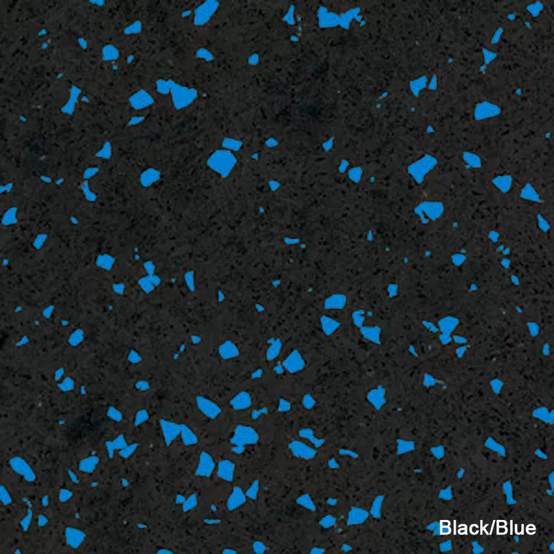 K&S International Flooring, PCR Rollable Rubber Underlayment, Black/Blue
