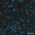K&S International Flooring, PCR Rubber Flecks Floor Interlocking Tiles Black/Blue
