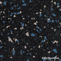 K&S International Flooring, PCR Rubber Flecks Floor Interlocking Tiles Black/Blue/White