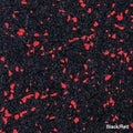 K&S International Flooring, PCR Rubber Flecks Floor Interlocking Tiles Black/Red