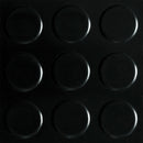 K&S International Flooring, Textured Rollable Vinyl Flooring Coin Pattern Black