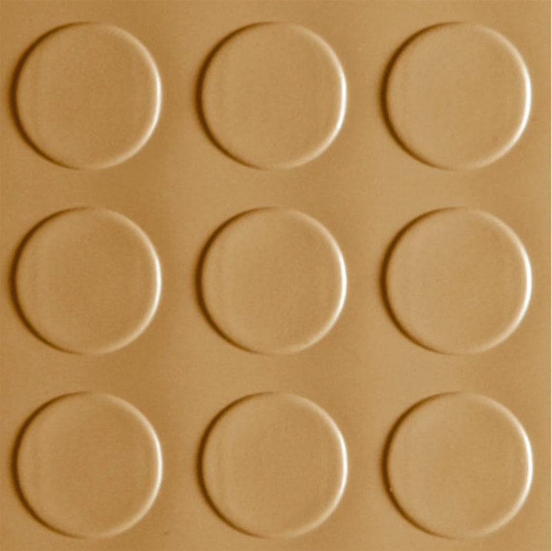 K&S International Flooring, Textured Rollable Vinyl Flooring Coin Pattern Sand 