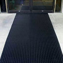 K&S International Flooring, Textured Rollable Vinyl Flooring, Coin Pattern Black