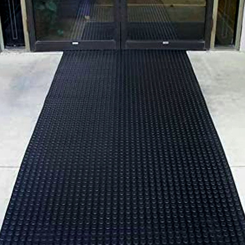 K&S International Flooring, Textured Rollable Vinyl Flooring, Coin Pattern Black