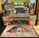 K&S International Flooring, Printed Custom Graphics Rollable Vinyl Flooring Pennsylvania 811 Trade Show Booth