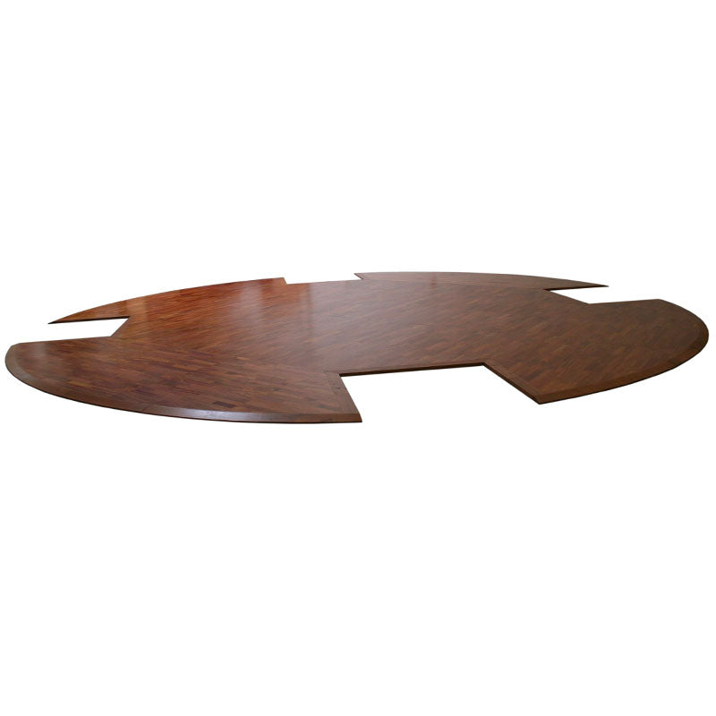 K&S International Flooring, Hardwood Raised Interlocking Flooring Custom Shape