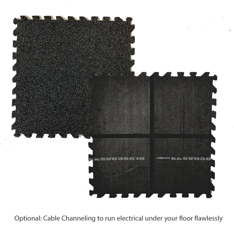 K&S International Flooring, Carpet Interlocking Flooring Tiles, Electrical Channeling