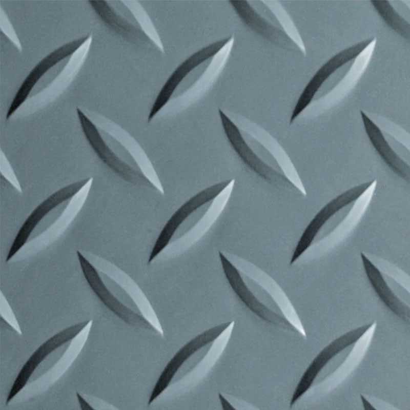 K&S International Flooring, Rollable Vinyl Flooring Diamond Plate Pattern Slate Gray