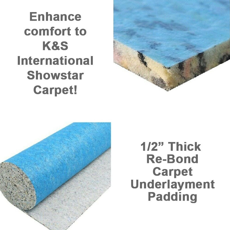 K&S International Flooring, Rebond Padding, Carpet Padding, Trade Show Carpet Padding 1/2" Thick